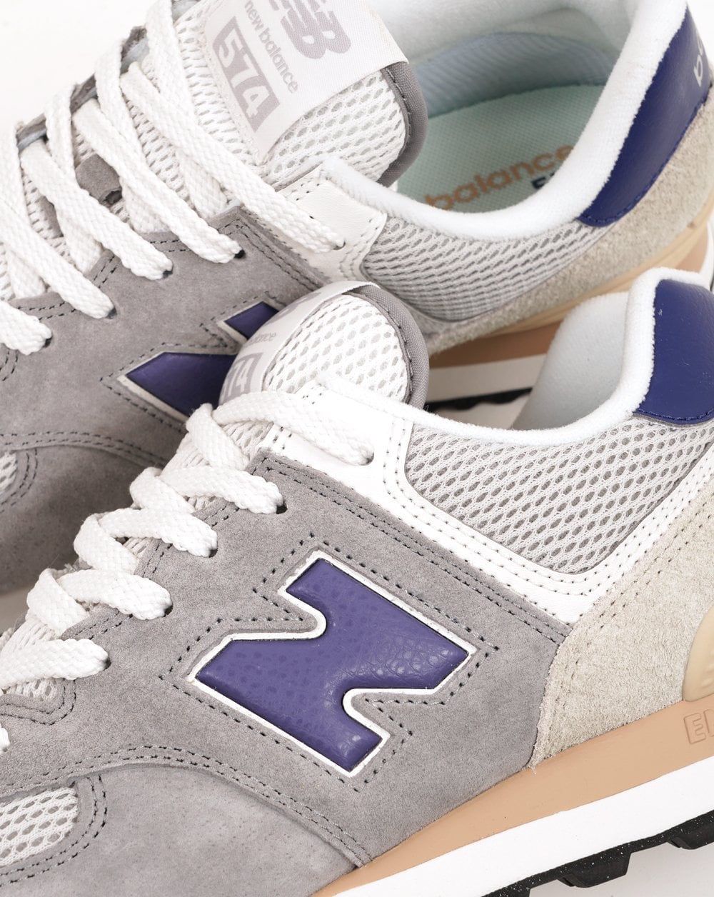 New Balance 574 Trainers Slate Grey/Purple