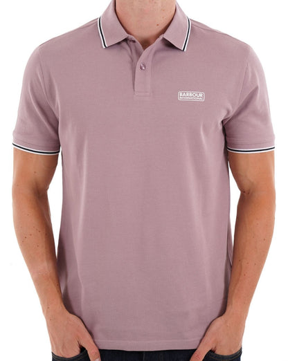 Barbour International Evan Tipped Polo Shirt Elderberry