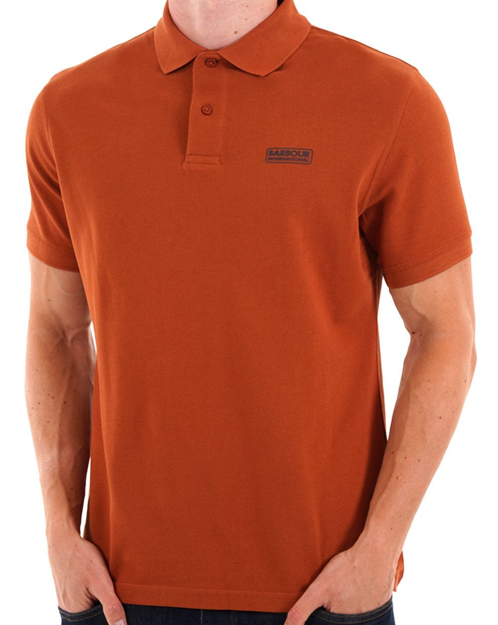 Barbour International Essential Polo Dark Ginger