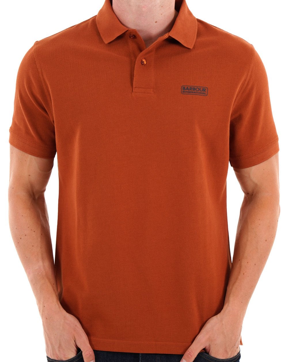 Barbour International Essential Polo Dark Ginger