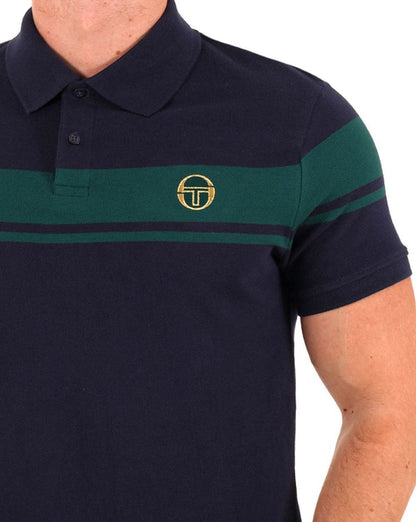 Sergio Tacchini Young Line Polo Shirt Navy Blue/Green