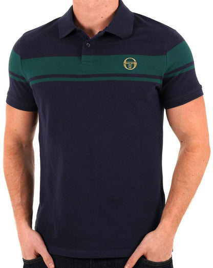 Sergio Tacchini Young Line Polo Shirt Navy Blue/Green