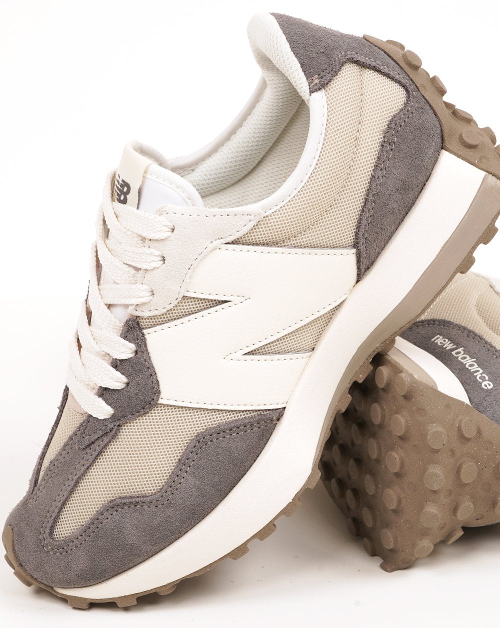 New Balance 327 Trainers Castlerock/White