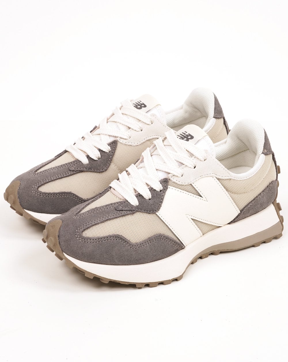 New Balance 327 Trainers Castlerock/White