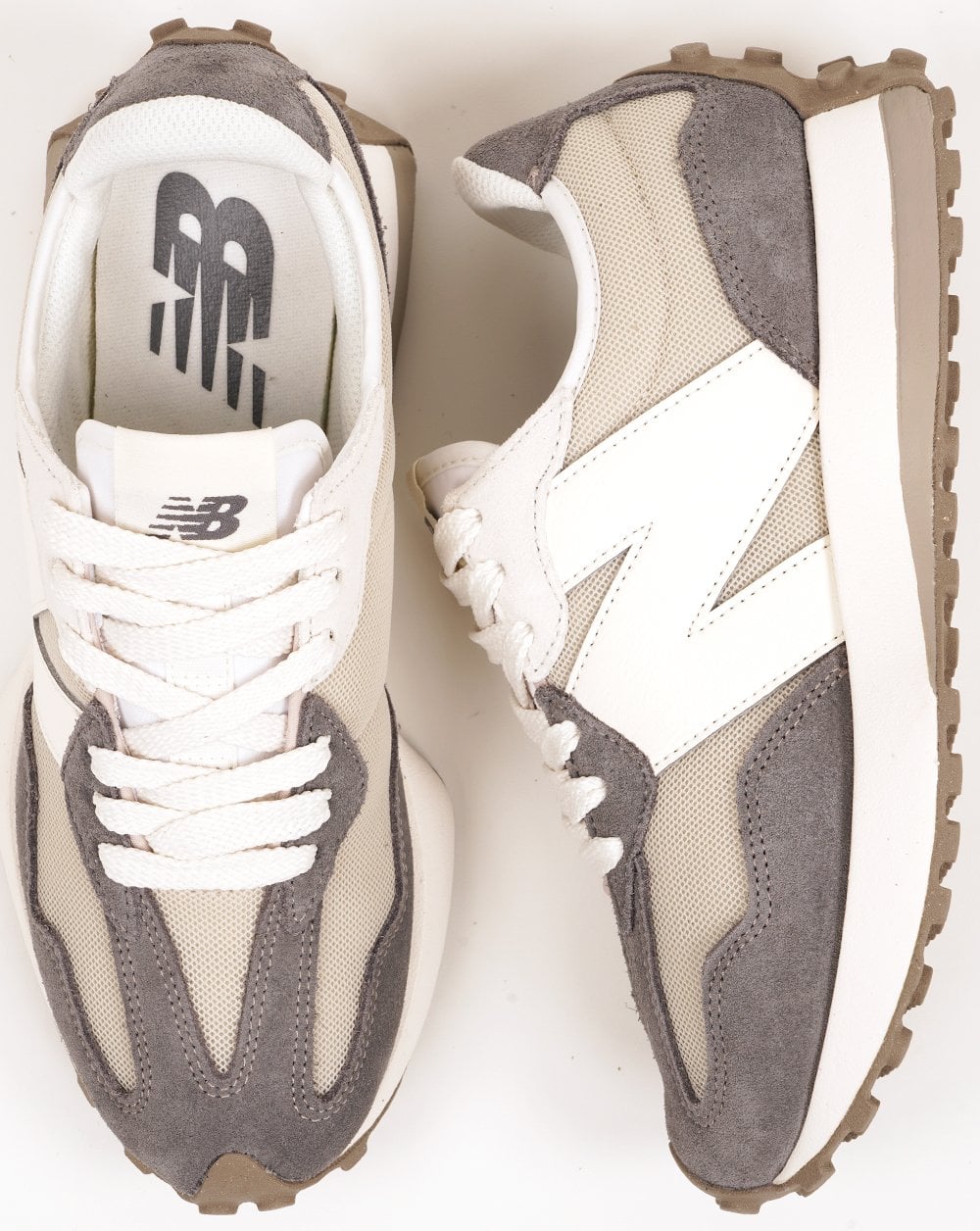 New Balance 327 Trainers Castlerock/White