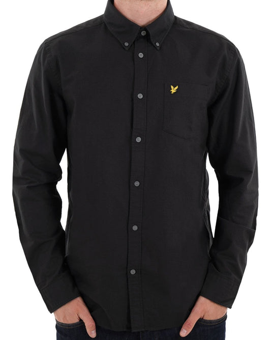 Lyle & Scott Plain Oxford Shirt Jet Black
