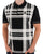 Trojan Oversized Print Check Polo Black