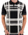 Trojan Oversized Print Check Polo Black