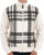 Trojan Oversized Print Check Track Top Ecru