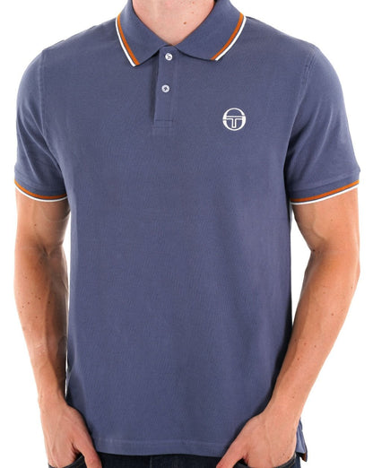 Sergio Tacchini Tipped Polo Shirt Vintage Indigo