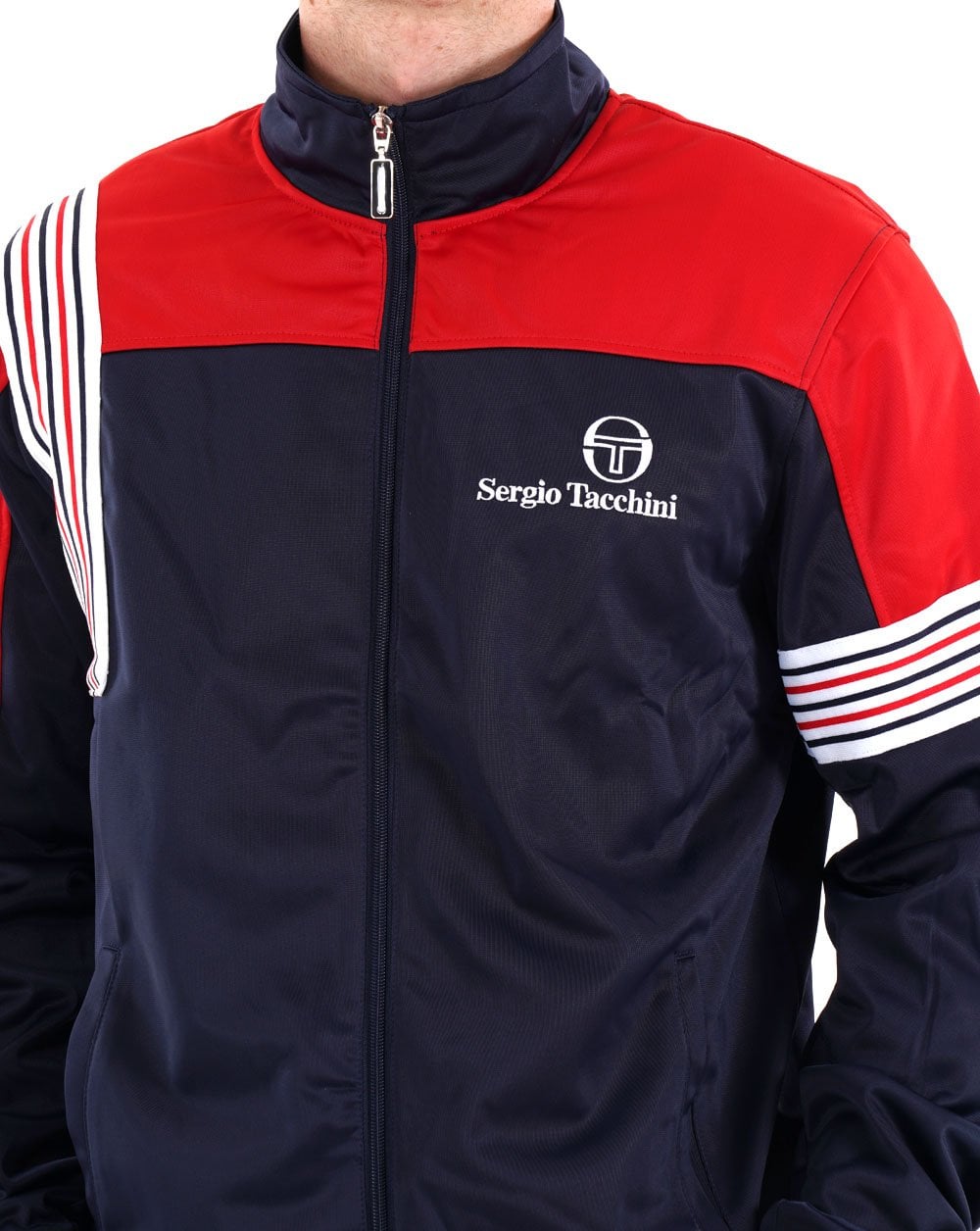Sergio Tacchini Wilander Track Top Navy Red