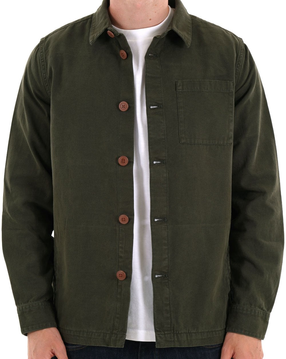 Barbour Washed Overshirt Forest Green