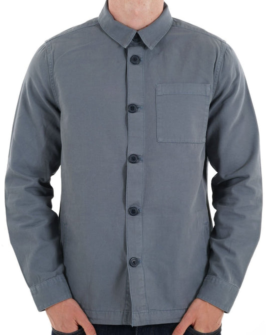Barbour Washed Cotton Overshirt Bluestone