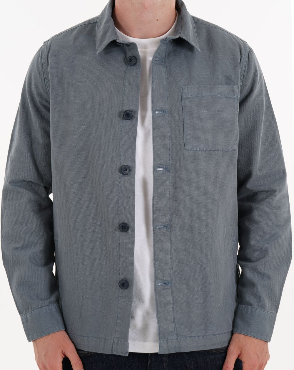 Barbour Washed Cotton Overshirt Bluestone