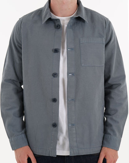 Barbour Washed Cotton Overshirt Bluestone