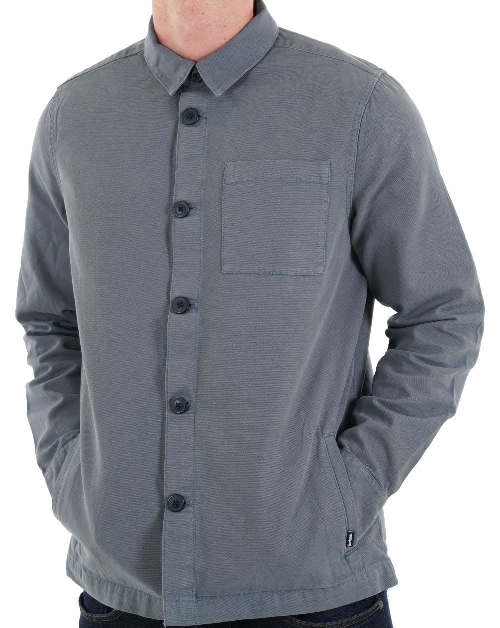 Barbour Washed Cotton Overshirt Bluestone