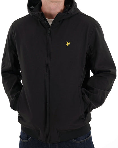 Lyle & Scott Fleece Back Softshell Jacket Jet Black