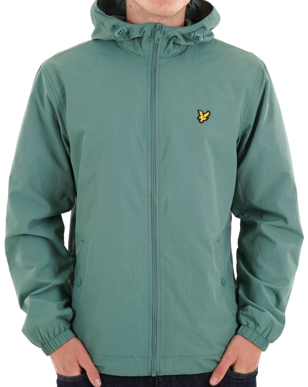 Lyle & Scott Zip Through Hooded Jacket Agave Green