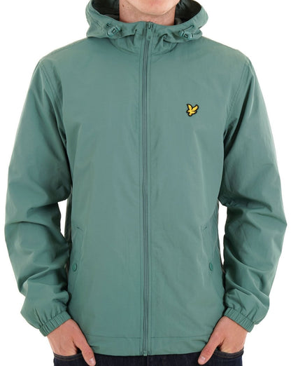 Lyle & Scott Zip Through Hooded Jacket Agave Green