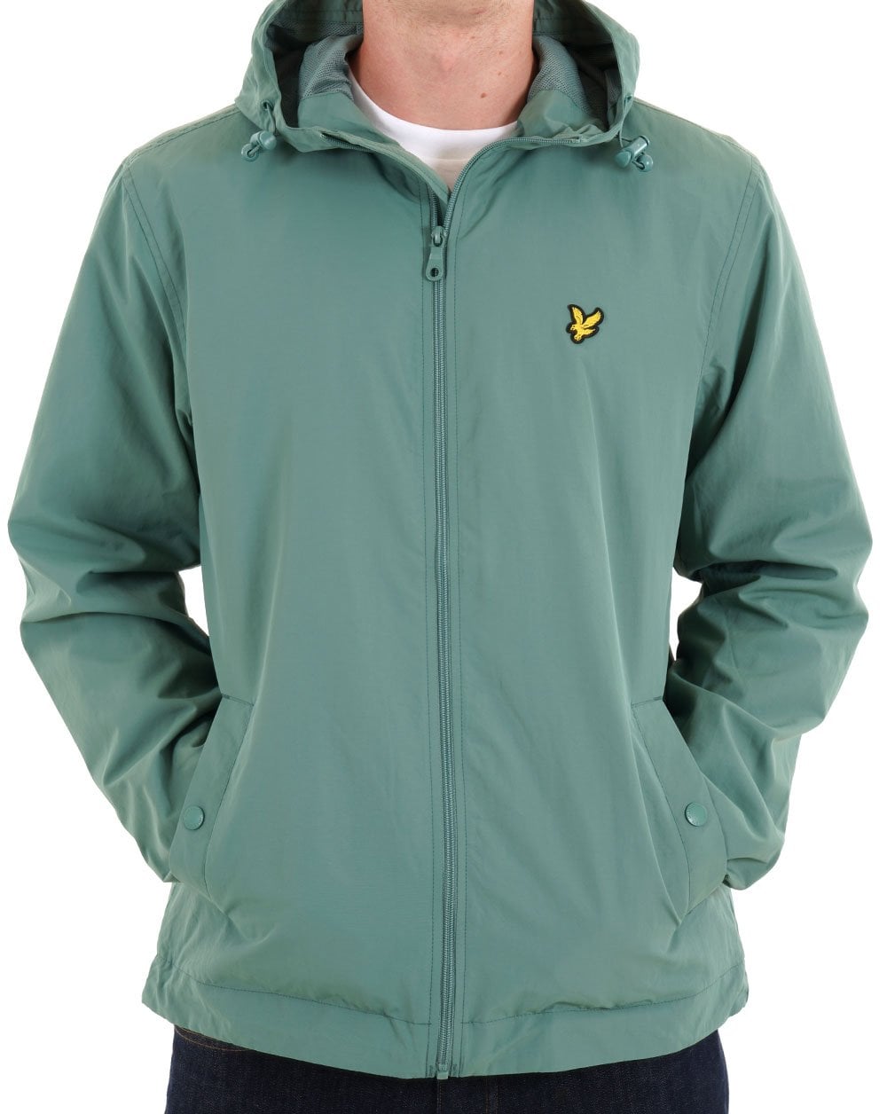 Lyle & Scott Zip Through Hooded Jacket Agave Green