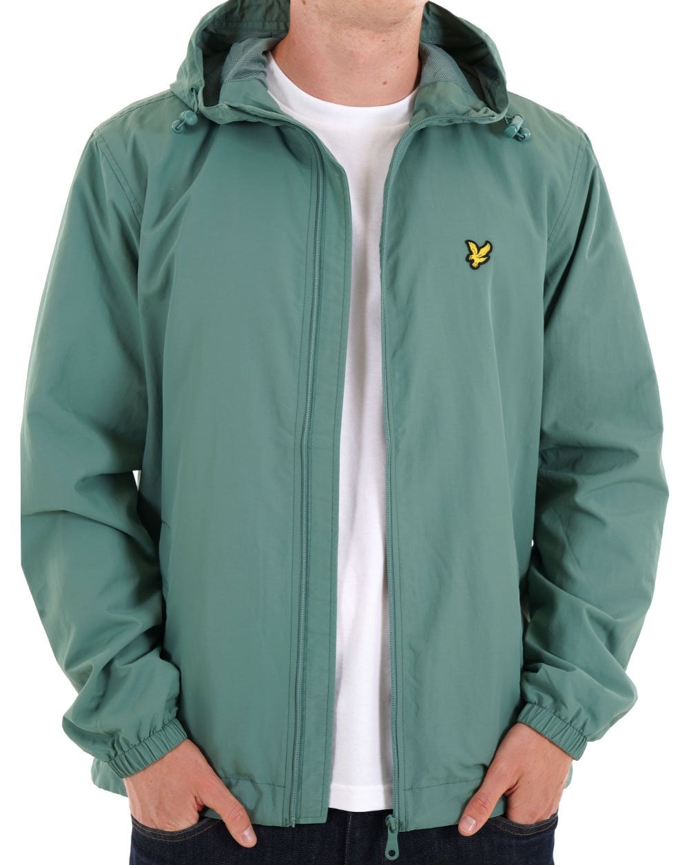 Lyle & Scott Zip Through Hooded Jacket Agave Green