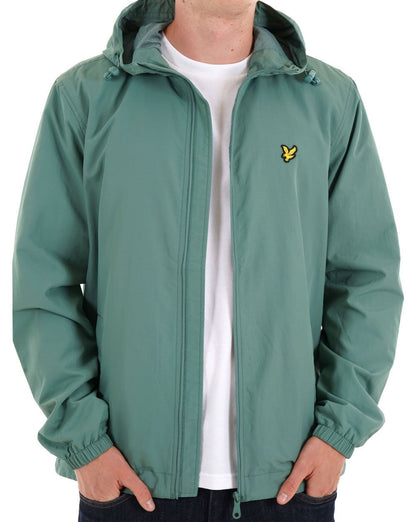 Lyle & Scott Zip Through Hooded Jacket Agave Green
