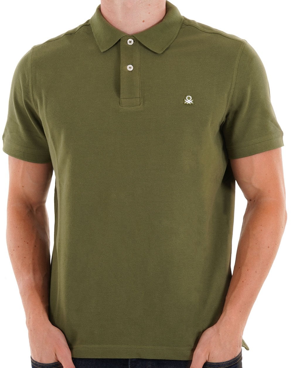 Benetton Polo Shirt Military Green
