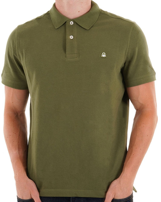 Benetton Polo Shirt Military Green