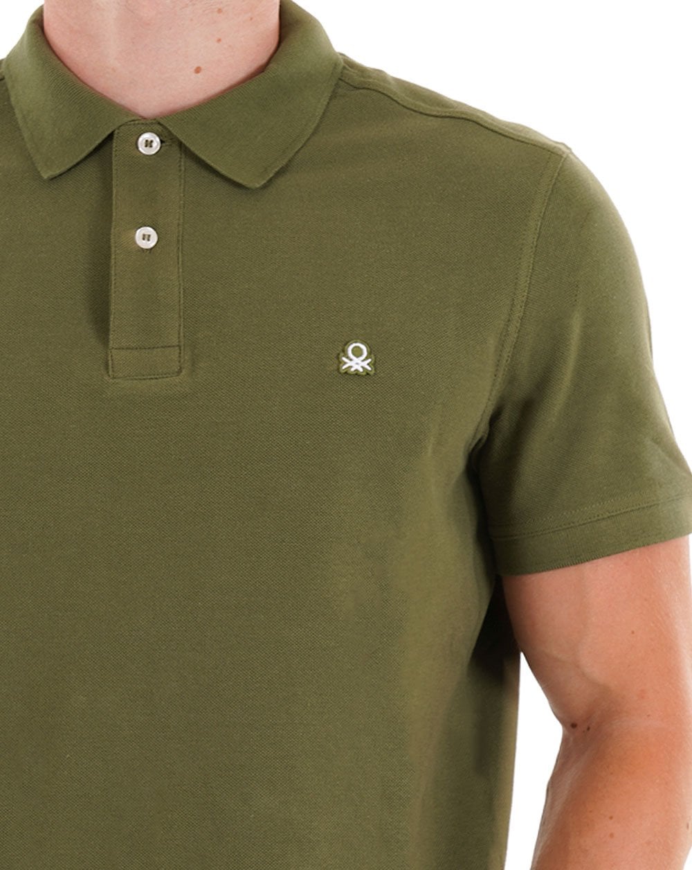 Benetton Polo Shirt Military Green