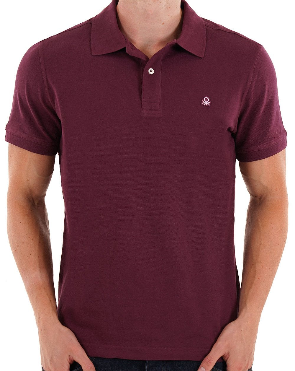 Benetton Polo Shirt Burgundy