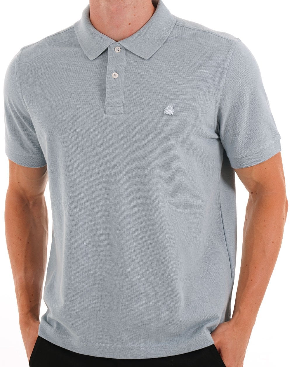 Benetton Polo Shirt Soft Blue