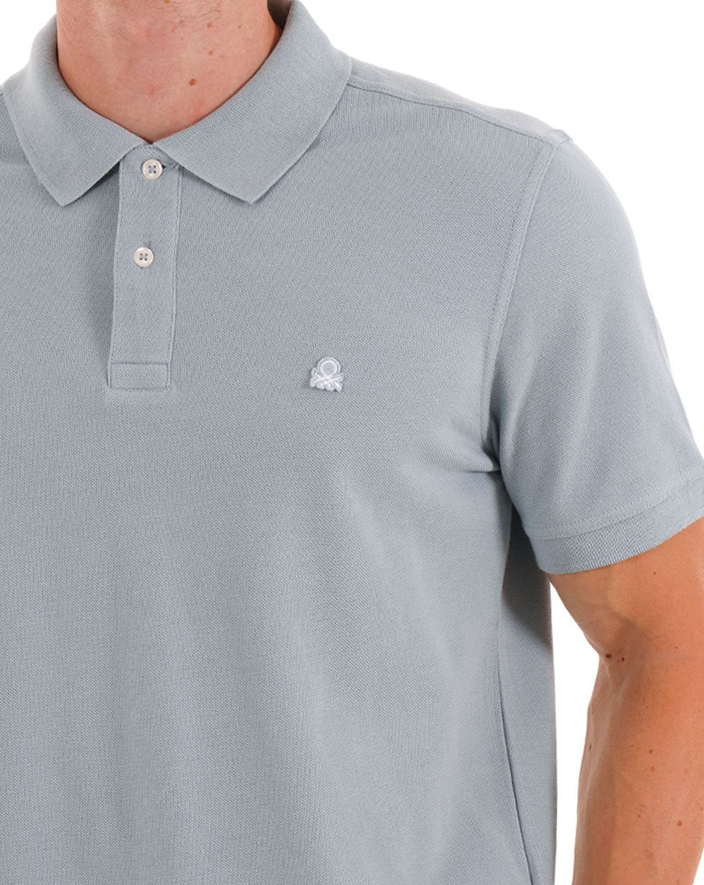 Benetton Polo Shirt Soft Blue