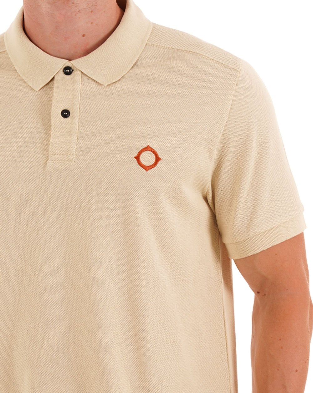 MA.STRUM Pique Polo Burnt Cream