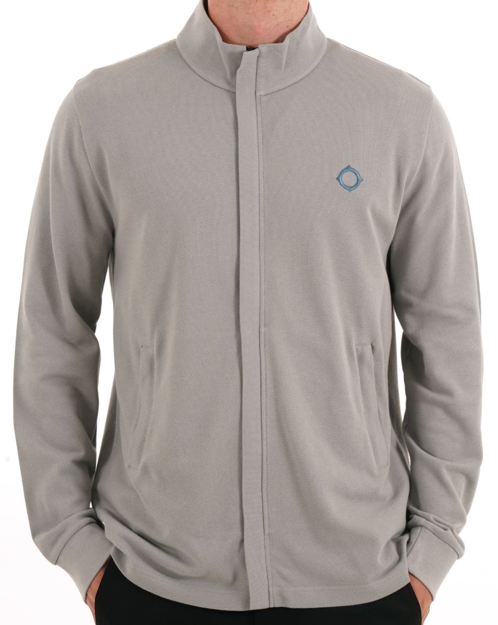 MA.STRUM Pique Full Zip Top Battleship