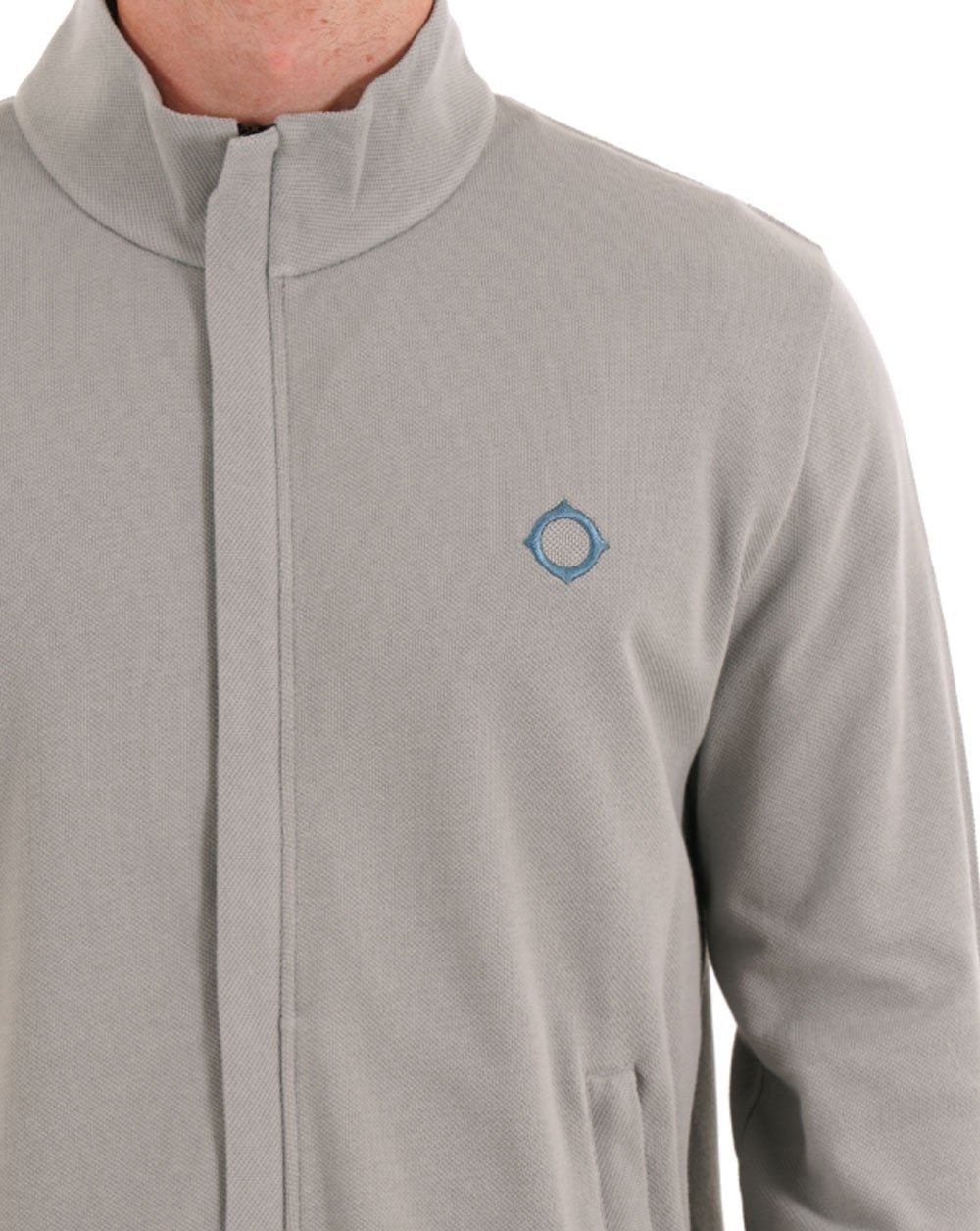 MA.STRUM Pique Full Zip Top Battleship