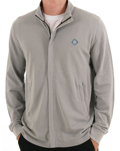 MA.STRUM Pique Full Zip Top Battleship