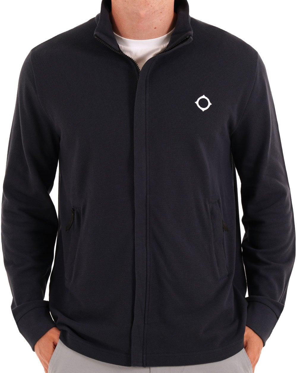MA.STRUM Pique Full Zip Top Ink Navy