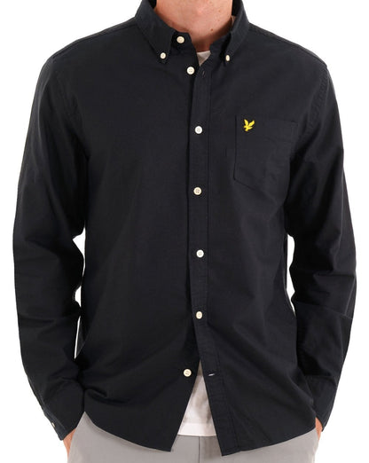 Lyle & Scott Plain Oxford Shirt Dark Navy
