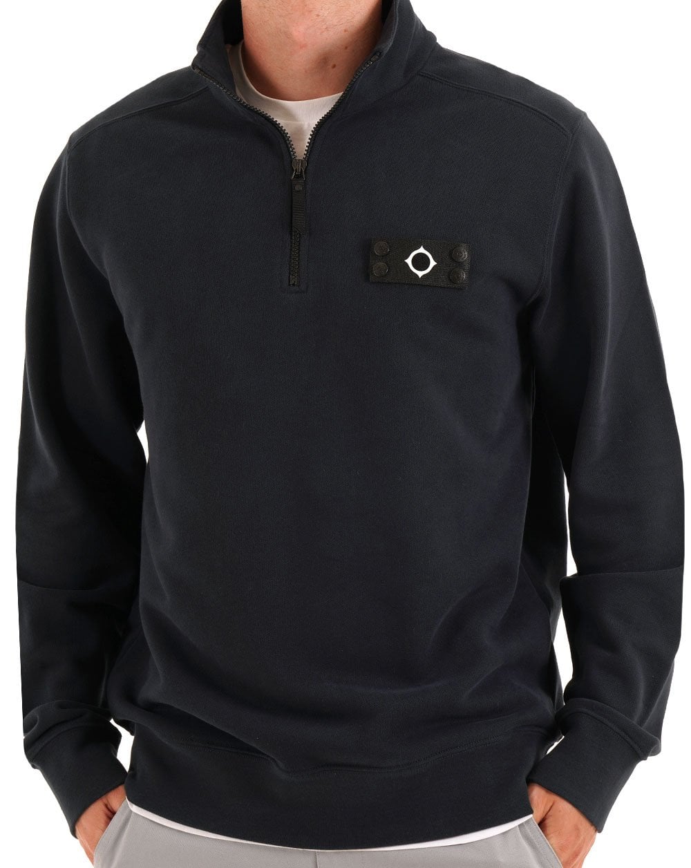 MA.STRUM Neo Quarter Zip Sweat Ink Navy