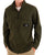 MA.STRUM Aerial Funnel Neck Overshirt Dark Green