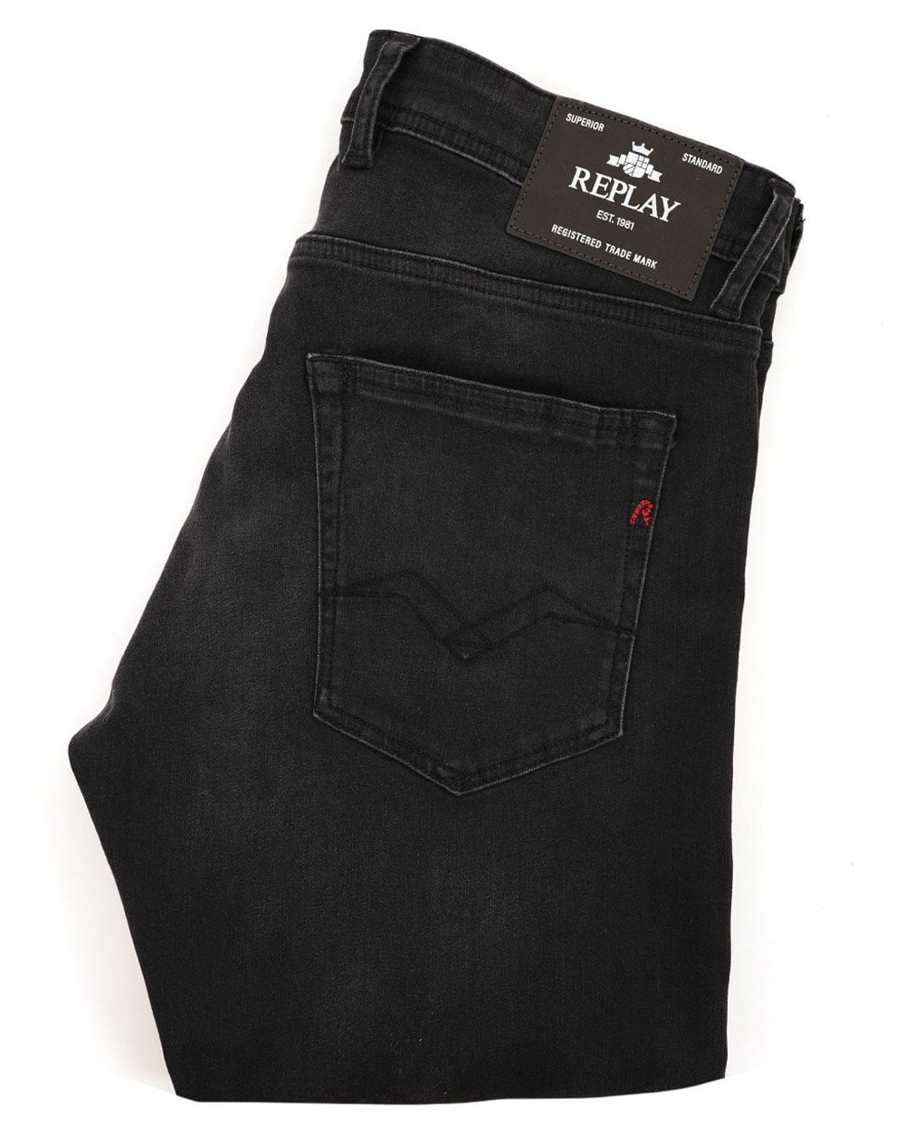 Replay Grover Straight Fit Jeans Dark Grey