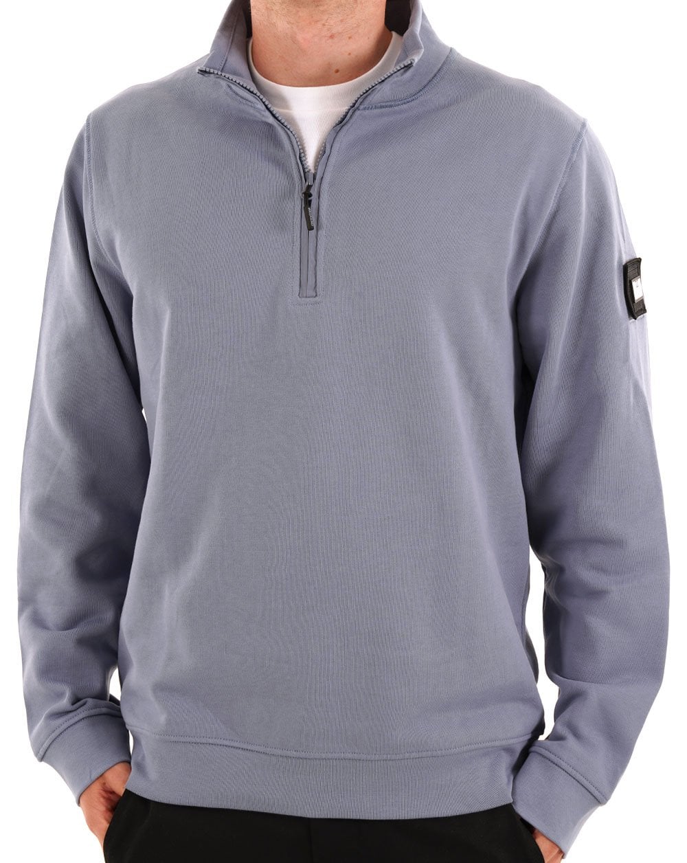 Weekend Offender Kraviz 1/4 Zip Sweat Blue Shadow