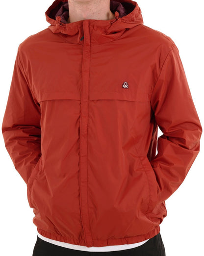 Benetton Hooded Rain Defender Jacket Brick Red