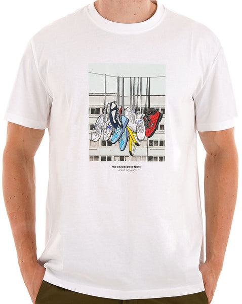 Weekend Offender Battle Lines T Shirt White