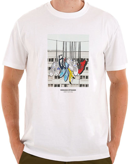 Weekend Offender Battle Lines T Shirt White