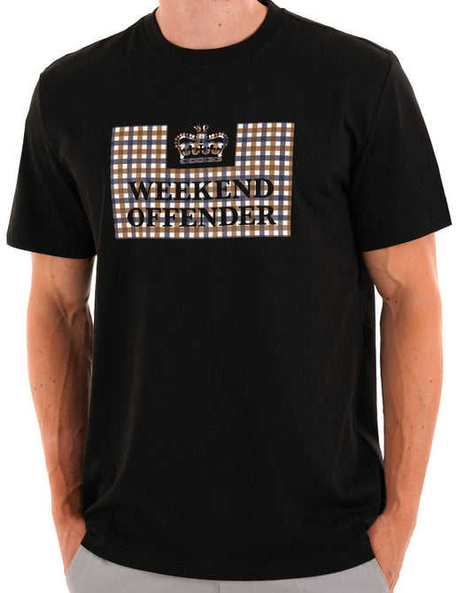 Weekend Offender Prison T-Shirt Black/Check