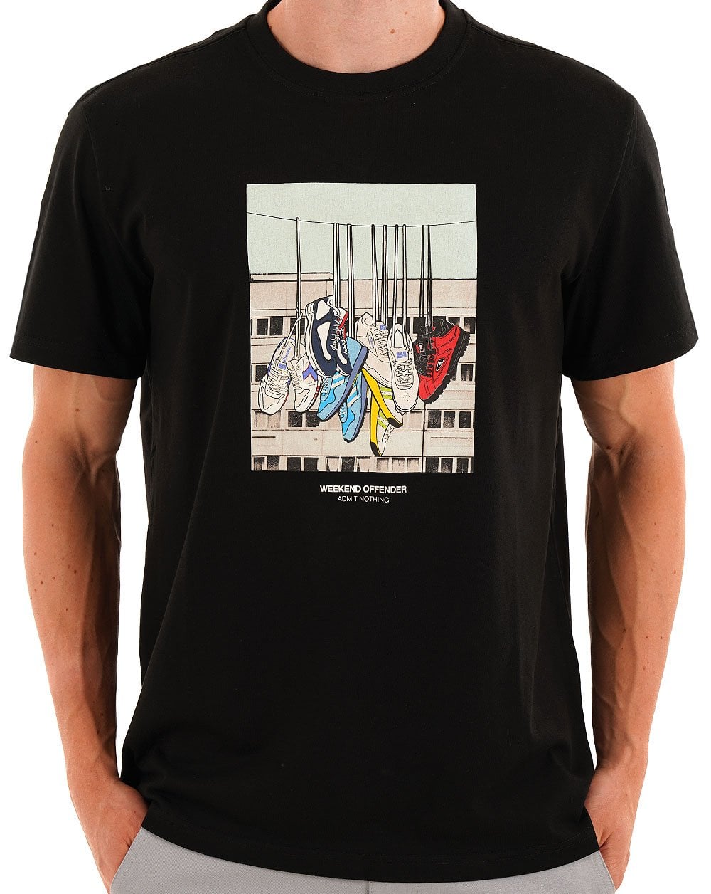 Weekend Offender Battle Lines T Shirt Black