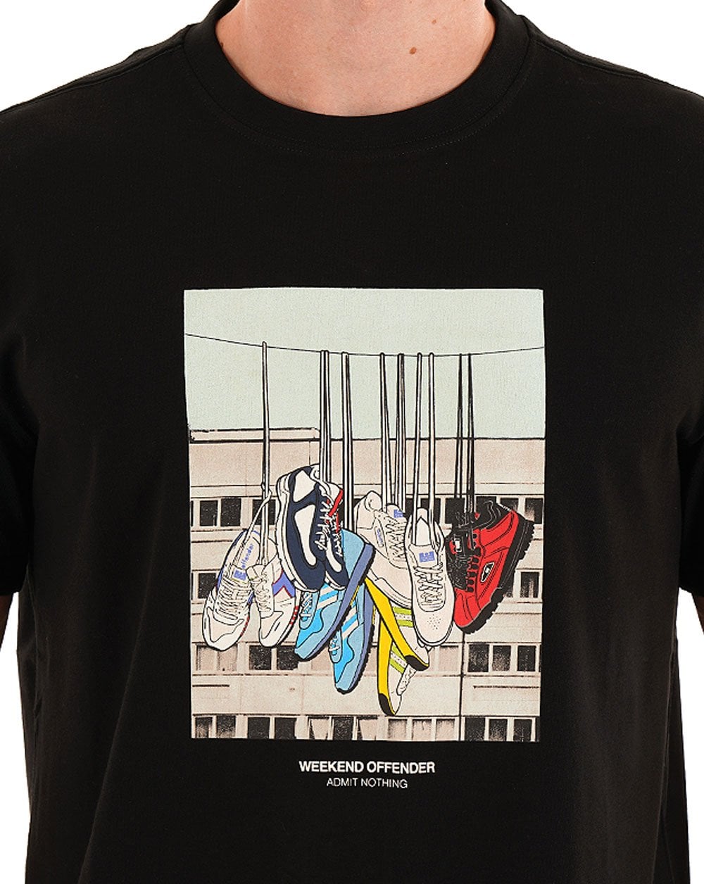 Weekend Offender Battle Lines T Shirt Black