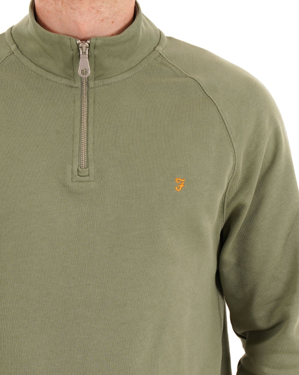 Farah Jim 1/4 Zip Sweatshirt Tarragon Green