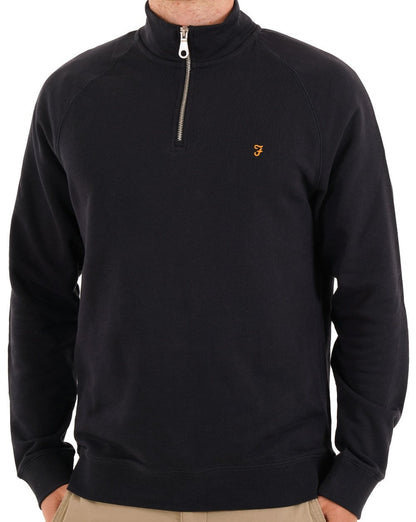 Farah Jim 1/4 Zip Sweat True Navy
